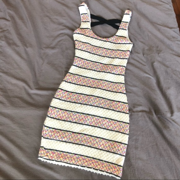 ASOS Neon Fitted Knit Mini Dress - Picture 5 of 6